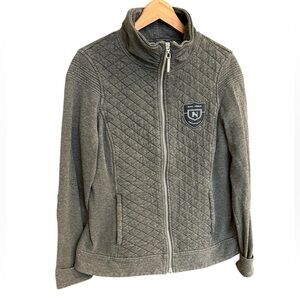 Noel Asmar M Gray Quilted Utility Jacket with elbow patches GUC